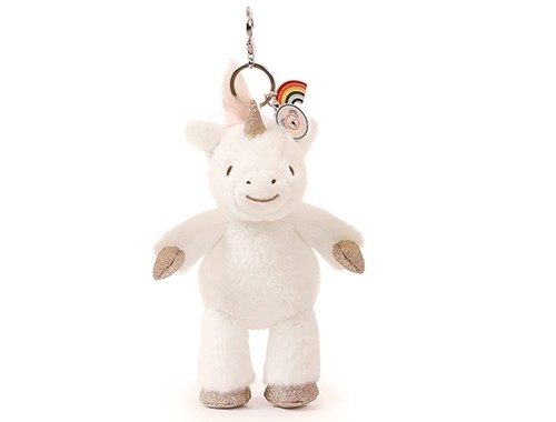 Bag Charm - Plüschanhänger Einhorn Misty / Weiß