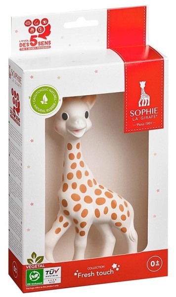 Sophie la girafe® (Geschenkkarton Fresh Touch rot - weiß)  Naturkautschuk