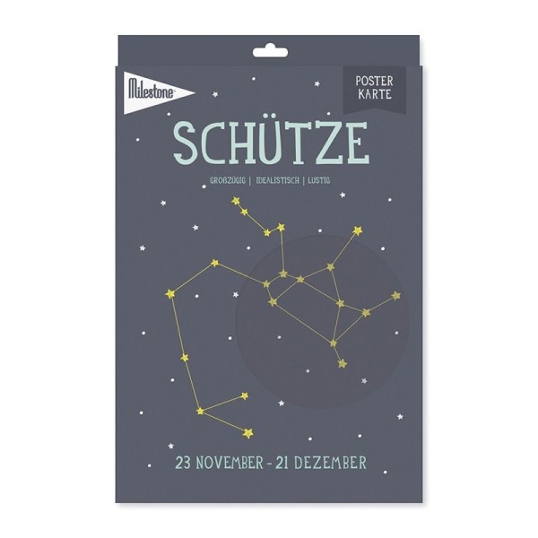 Sternzeichen-Posterkarte / Schütze
