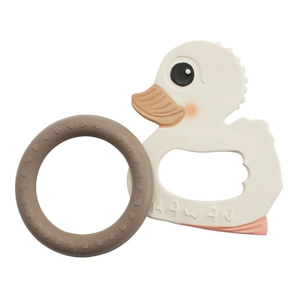 Kawan Geschenkset - Beißring Kawan + Ring - Naturkautschuk / Tan Beige