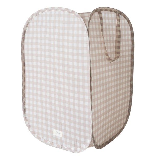 Pop-Up Korb / Recycling / Gingham / Beige