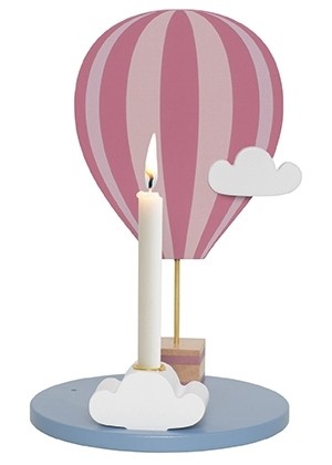 Geburtstagsdekoration / Heißluftballon / Pink